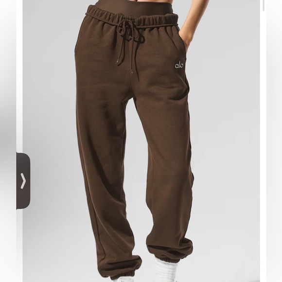 NEW ALO YOGA Accolade Sweatpant limited color espresso size:XXS